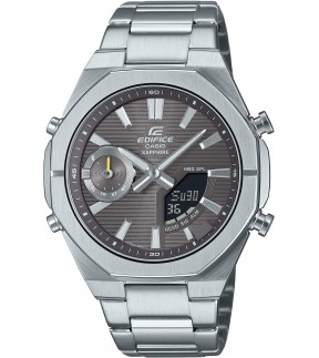 Ρολόι CASIO Edifice Με Ασημί Ατσάλινο Μπρασελέ ECB-S10D-8AEF