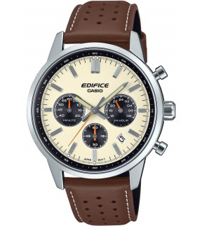 CASIO Edifice Chronograph Brown Leather Strap EFR-575L-7AEF