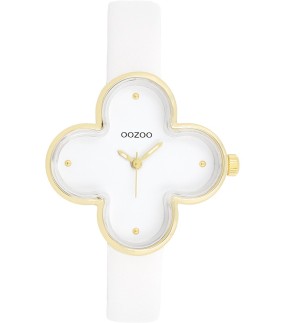 OOZOO Timepieces White Leather Strap C11520