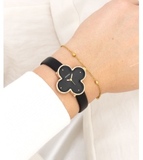 OOZOO Timepieces Black Leather Strap C11524