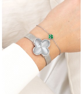 OOZOO Timepieces Silver Metal Mesh Bracelet C11526