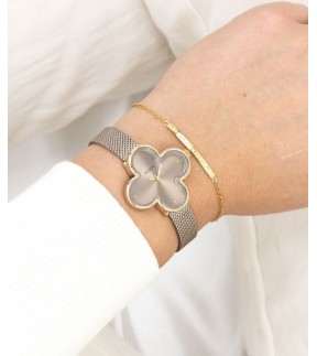 OOZOO Timepieces Grey Metal Mesh Bracelet C11528
