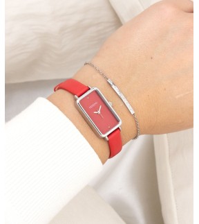OOZOO Timepieces Red Leather Strap C11532