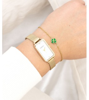 OOZOO Timepieces Yellow Gold Metal Mesh Bracelet C11533