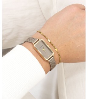 OOZOO Timepieces Grey Metal Mesh Bracelet C11534