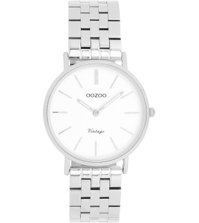 Ρολόι OOZOO Vintage Με Ασημί Μεταλλικό Μπρασελέ C20405