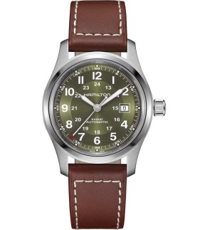 Ρολόι HAMILTON Khaki Field Με Αυτόματο Μηχανισμό Και Καφέ Δερμάτινο Λουράκι H70605560