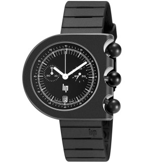 LIP Mach 2000 Chronograph Black Rubber Strap 671661