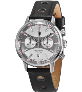 LIP Rallye Chronograph Automatic Black Leather Strap 671820
