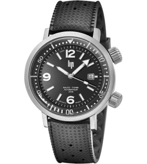 LIP Grand Nautic Ski Automatic Black Rubber Strap 671855