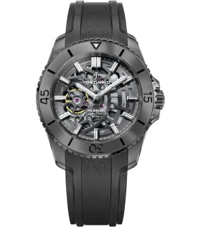 VENEZIANICO Nereide Ultraleggero 42 Automatic Black Rubber Strap 3921509