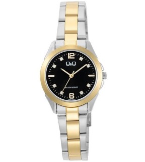 Q&Q Yellow Gold-Silver Metallic Bracelet C05A-022PY