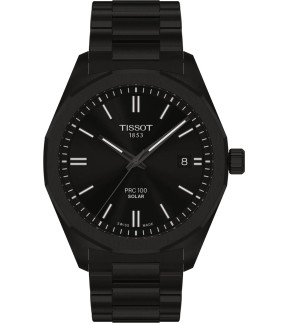 TISSOT PRC 100 Solar Black Stainless Steel Bracelet T1514223305100