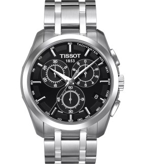 Ρολόι TISSOT Couturier Με Χρονογράφο Και Ασημί Ατσάλινο Μπρασελέ T0356171105100