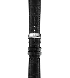 Ρολόι TISSOT Tradition Με Μαύρο Δερμάτινο Λουράκι T0636101605800