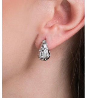 LUCA BARRA Earrings Silver Stainless Steel OK1439