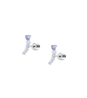 LUCA BARRA Earrings Silver Stainless Steel OK1451