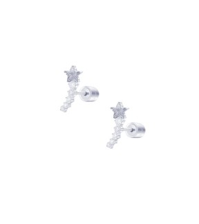 LUCA BARRA Earrings Silver Stainless Steel OK1452