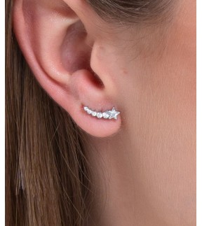 LUCA BARRA Earrings Silver Stainless Steel OK1452