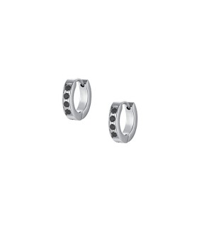 LUCA BARRA Silver Stainless Steel Earrings OK1297