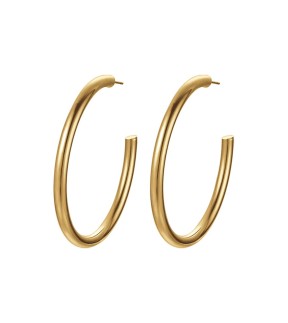 LUCA BARRA Gold Stainless Steel Earrings OK1273