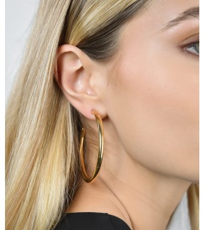 LUCA BARRA Gold Stainless Steel Earrings OK1273