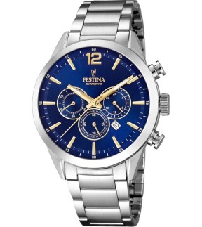 FESTINA Chronograph Silver Stainless Steel Bracelet F20343/2
