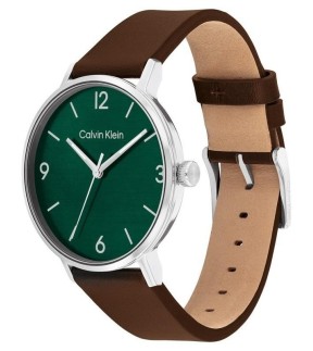 CALVIN KLEIN Modern Brown Leather Strap 25200435