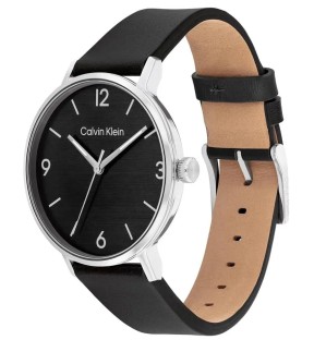 CALVIN KLEIN Modern Black Leather Strap 25200437