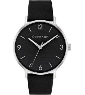 CALVIN KLEIN Modern Black Leather Strap 25200437