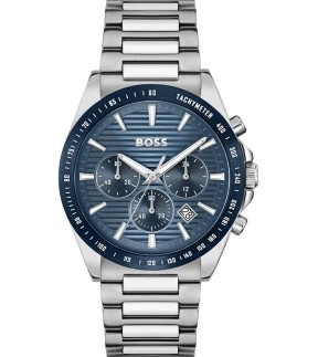 HUGO BOSS Grand Strike Chronograph Silver Stainless Steel Bracelet 1514240