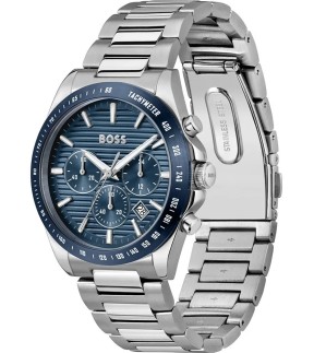 HUGO BOSS Grand Strike Chronograph Silver Stainless Steel Bracelet 1514240