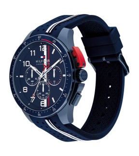 Ρολόι TOMMY HILFIGER Με Χρονογράφο Και Μπλε Καουτσούκ Λουράκι 1792169