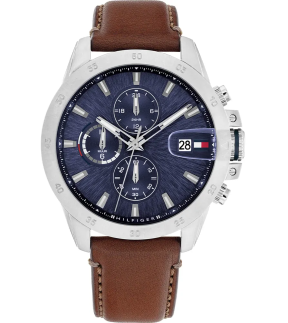 TOMMY HILFIGER Jameson Multifunction Brown Leather Strap 1792195
