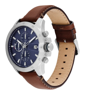 TOMMY HILFIGER Jameson Multifunction Brown Leather Strap 1792195