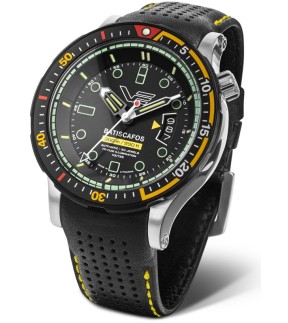 VOSTOK EUROPE Batiscafos Black Leather Strap NH35-511E767