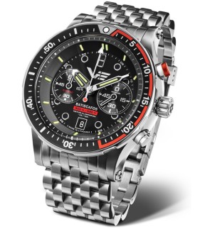 VOSTOK EUROPE Batiscafos Chronograph Silver Stainless Steel Strap 6S21-511A771B