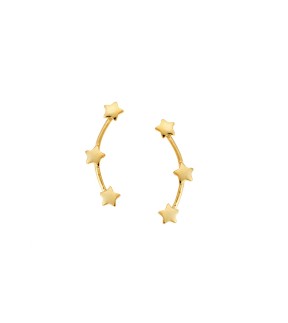 SENZA Yellow Gold Silver 925 Earrings SSR2688GD