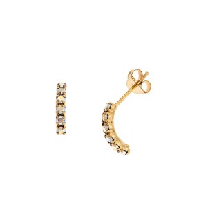 SENZA Yellow Gold Silver 925 Earrings With Zircon Stones SSR37521GD