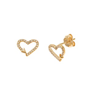 SENZA Yellow Gold Silver 925 Earrings With Zircon Stones SSR4204GD