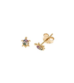 SENZA Yellow Gold Silver 925 Earrings With Zircon Stones SSR4229GMU