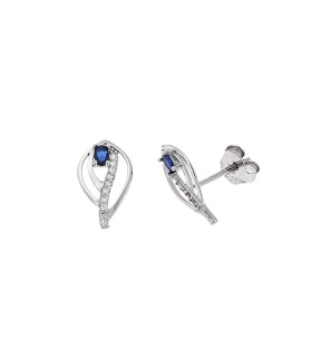 SENZA Silver 925 Earrings With Stones SSR4235SBL