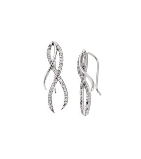 SENZA Silver 925 Earrings With Stones SSR4259SR