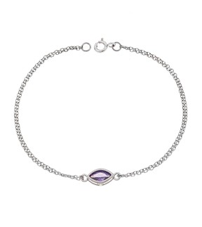 Γυναικείο Βραχιόλι SENZA Ασήμι 925 Με ζιργκόν SSR2793-9SR