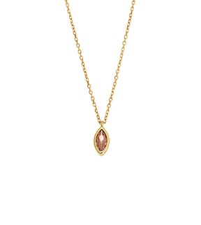 SENZA Gold Plated Silver 925 Necklace With Stone SSR2781-12GD