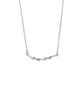 SENZA Silver 925 Necklace With Zircon Stones SSR4191SR