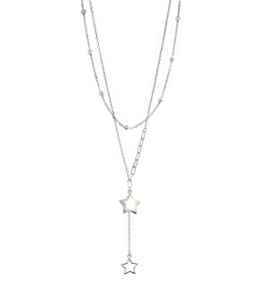 SENZA Silver 925 Necklace With Zircon Stones SSR3923SR