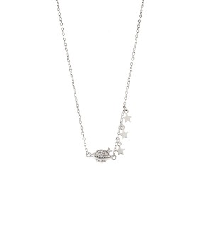 SENZA Silver 925 Necklace With Zircon Stones SSR3317SR