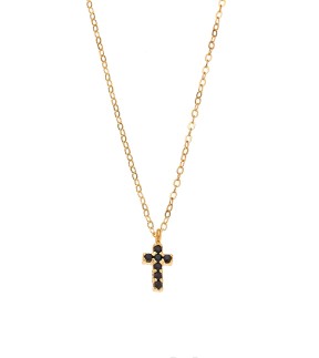 SENZA Gold Plated Silver 925 Necklace With Zircon Stones SSR3087GBK