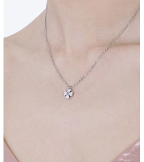 LUCA BARRA Silver Stainless Steel Necklace CK1286